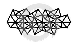 Abstract Interlocking Geometric Pattern, vector design Generative AI
