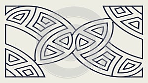 Abstract interlocking geometric pattern vector, modern intricate design. vector design Generative AI
