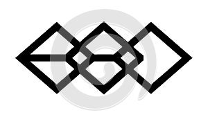 Abstract Interlocking Geometric Shapes Pattern for Design, vector design Generative AI