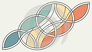 Abstract Interlocking Geometric Shapes Pattern, vector design Generative AI