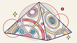 Abstract Interlocking Geometric Shapes Pattern, vector design Generative AI
