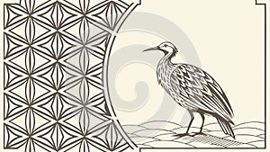 Abstract Interlocking Geometric Shapes Pattern, vector design Generative AI