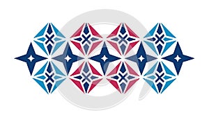 Abstract Interlocking Geometric Shapes Pattern, vector design Generative AI