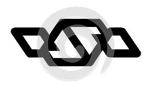 Abstract Interlocking Geometric Shapes, vector design Generative AI