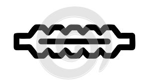 Abstract Interlocking Geometric Shapes Vector, vector design Generative AI