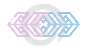 Abstract Interlocking Geometric Shapes Vector Element for Modern Projects, vector design Generative AI