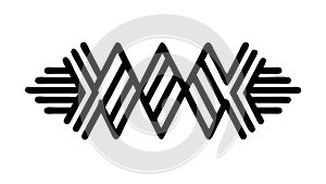 Abstract Interlocking Geometric Shapes Vector Pattern, vector design Generative AI