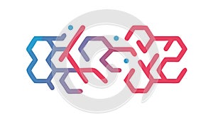 Abstract Interlocking Geometric Square Shapes Dynamic Grid, vector design Generative AI