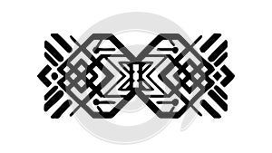 Abstract Interlocking Geometric Symmetry, vector design Generative AI