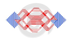 Abstract Interlocking Hexagonal Geometric Pattern, vector design Generative AI