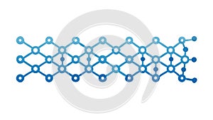 Abstract Interlocking Hexagonal Grid, Modern Tech Structure, vector design Generative AI