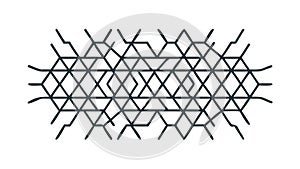 Abstract Interlocking Hexagonal Pattern, Modern Geometric Design, vector design Generative AI