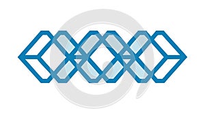 Abstract Interlocking Hexagonal Pattern for Modern Tech Design, vector design Generative AI