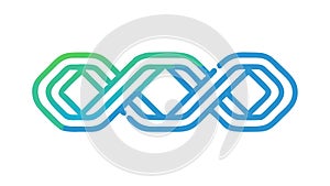 Abstract interlocking hexagons geometric pattern background, vector design Generative AI