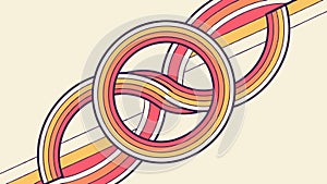 Abstract Interlocking Knot, Complexity and Connection, vector design Generative AI