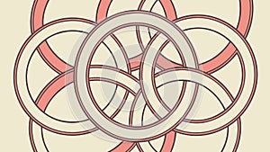 Abstract Interlocking Knot Rings Celtic Pattern Vector, vector design Generative AI