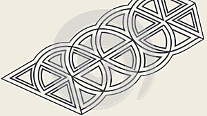 Abstract Interlocking Line Pattern: Modern Geometric Design, vector design Generative AI