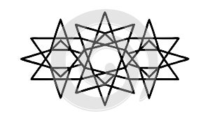 Abstract Interlocking Loops, Geometric Modern Design Element, vector design Generative AI