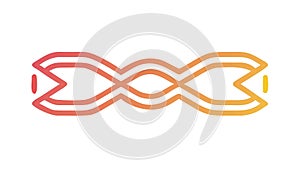 Abstract Interlocking Loops M Shape Vector, vector design Generative AI