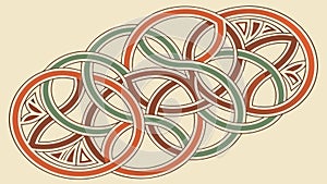 Abstract Interlocking Loops Pattern Design, vector design Generative AI