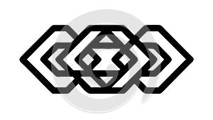 Abstract Interlocking Pattern: Bold Geometric Design, vector design Generative AI