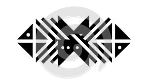 Abstract Interlocking Pattern, Graphic Design Element, vector design Generative AI