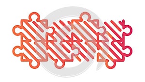 Abstract Interlocking Puzzle Piece Pattern, vector design Generative AI