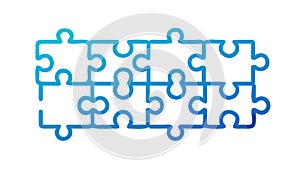 Abstract Interlocking Puzzle Shapes. ProblemSolving Motif, vector design Generative AI