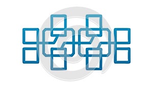 Abstract Interlocking Rectangles Vector, Modern Geometric Pattern, vector design Generative AI