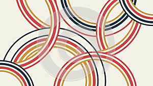 Abstract Interlocking Rings Pattern with Dynamic Lines Vector, vector design Generative AI