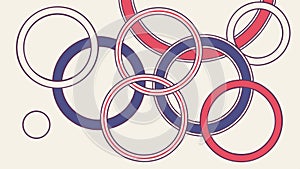 Abstract Interlocking Rings Pattern, Dynamic Modern Geometry Vector Art, vector design Generative AI