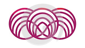 Abstract Interlocking Rings Pattern for Modern Connectivity, vector design Generative AI