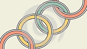 Abstract Interlocking Rings Pattern, vector design Generative AI
