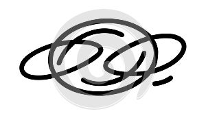 Abstract Interlocking Rings Vector Icon, Connection Infinity, vector design Generative AI