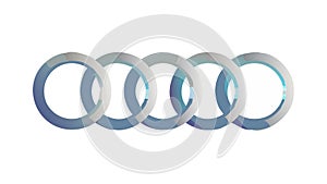 Abstract Interlocking Rings Vector for Unity and Connection Themes, vector design Generative AI