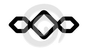 Abstract Interlocking Shape Vector. Modern Geometric Pattern, vector design Generative AI