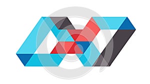 Abstract Interlocking Shapes, Connection Complexity, Modern Design Element, vector design Generative AI