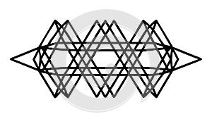 Abstract Interlocking Shapes: Dynamic Geometric Pattern Background, vector design Generative AI