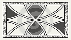 Abstract Interlocking Shapes: Modern Geometric Pattern, vector design Generative AI