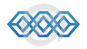 Abstract Interlocking Shapes Modern Geometric Pattern, vector design Generative AI