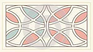 Abstract interlocking shapes pattern, modern geometric, vector design Generative AI