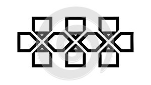 Abstract Interlocking Square Loop Pattern Vector, vector design Generative AI