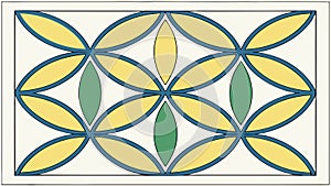 Abstract Interlocking Square Pattern, Green Tones, Seamless Geometric Design, vector design Generative AI