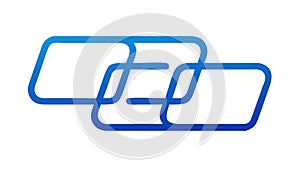 Abstract Interlocking Squares Vector - Geometric Pattern Design, vector design Generative AI