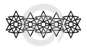 Abstract Interlocking Star Patterns Vector, vector design Generative AI