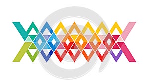 Abstract Interlocking Triangles, Dynamic Geometric Grid, vector design Generative AI