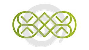 Abstract Interlocking Wave Pattern Vector: Fluid Geometric Design, vector design Generative AI