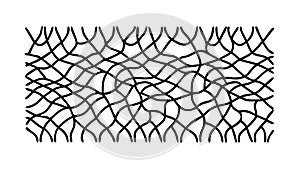 Abstract Interlocking Wavy Lines Grid Pattern, vector design Generative AI