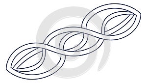 Abstract Interlocking Wavy Lines Pattern Vector, vector design Generative AI