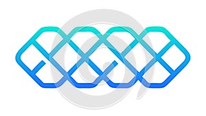 Abstract Interlocking Wavy Lines Pattern, vector design Generative AI